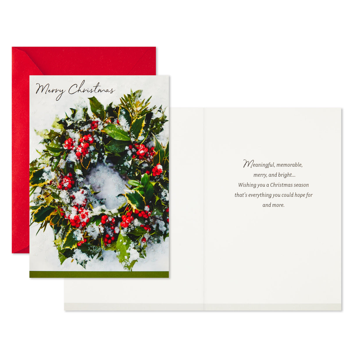 Christmas Cards, Snowy Wreath (40 Cards and Envelopes)