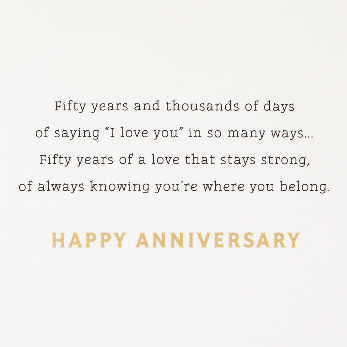 Hallmark 50th Anniversary Card (Golden Anniversary)