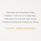 Hallmark 50th Anniversary Card (Golden Anniversary)