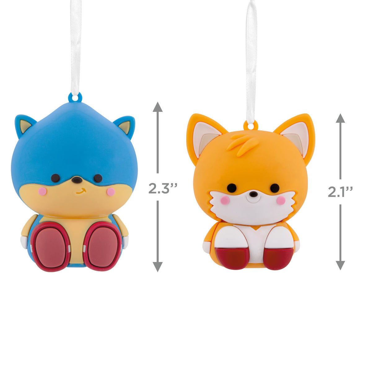 Hallmark Christmas Ornaments (Better Together Sonic the Hedgehog and Tails Magnetic), Set of 2