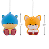 Hallmark Christmas Ornaments (Better Together Sonic the Hedgehog and Tails Magnetic), Set of 2
