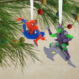 Marvel Spider-Man and Green Goblin Christmas Ornaments, Set of 2