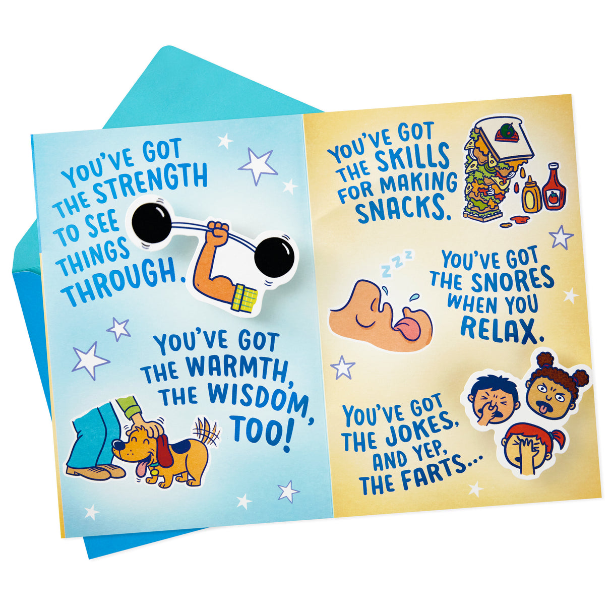 Funny Pop Up Fathers Day Card for Dad from Son or Daughter (You've Got it All)