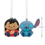 Better Together Disney Lilo & Stitch Magnetic Christmas Ornaments, Set of 2, Shatterproof