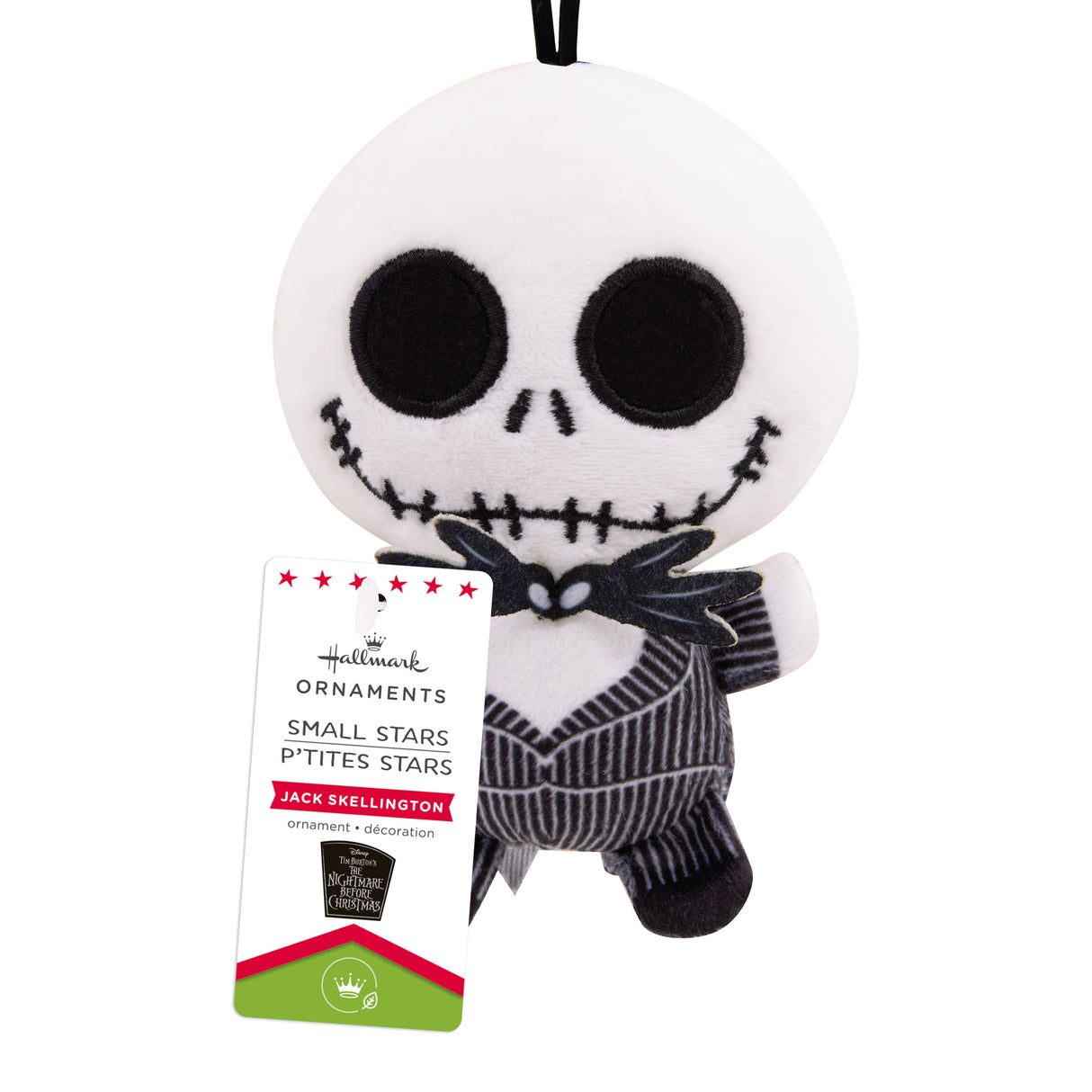 Hallmark Christmas Ornament (Disney Tim Burton's The Nightmare Before Christmas Jack Skellington, Plush Fabric)