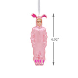 A Christmas Story Ralphie in Bunny Suit Christmas Ornament, Blown Glass