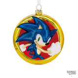 Sonic the Hedgehog Christmas Ornament, Blown Glass