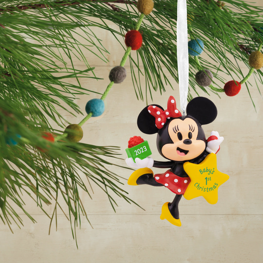 Hallmark Disney Minnie Mouse Baby's First Christmas 2023 Christmas Ornament