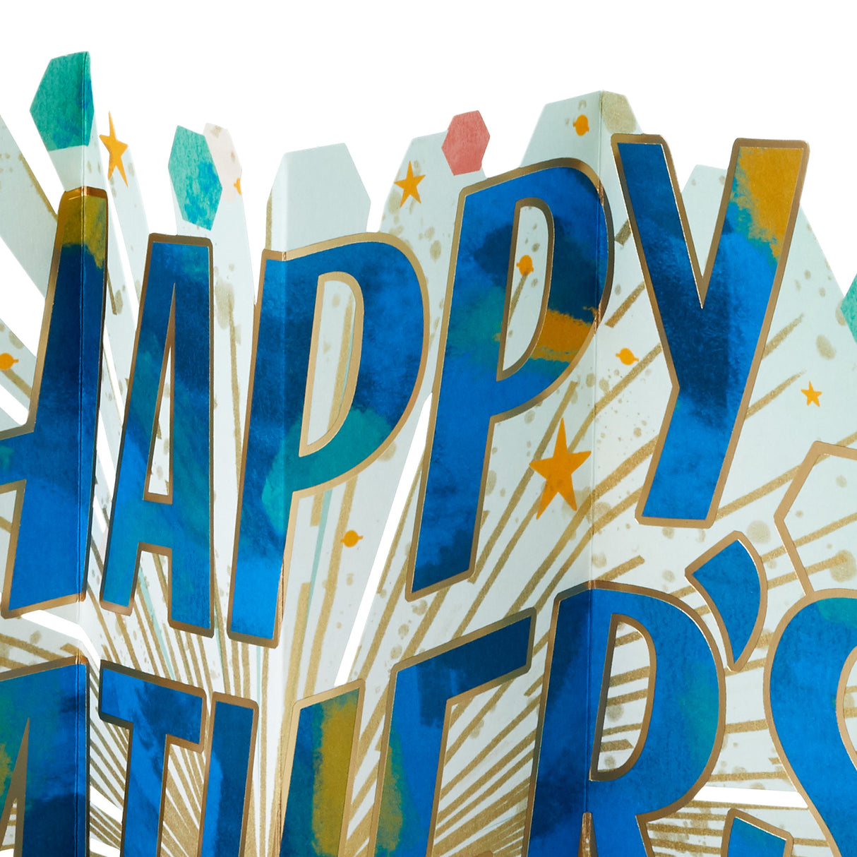 Hallmark Paper Wonder Displayable Jumbo Fathers Day Card (Accordion Fold Happy Father's Day)