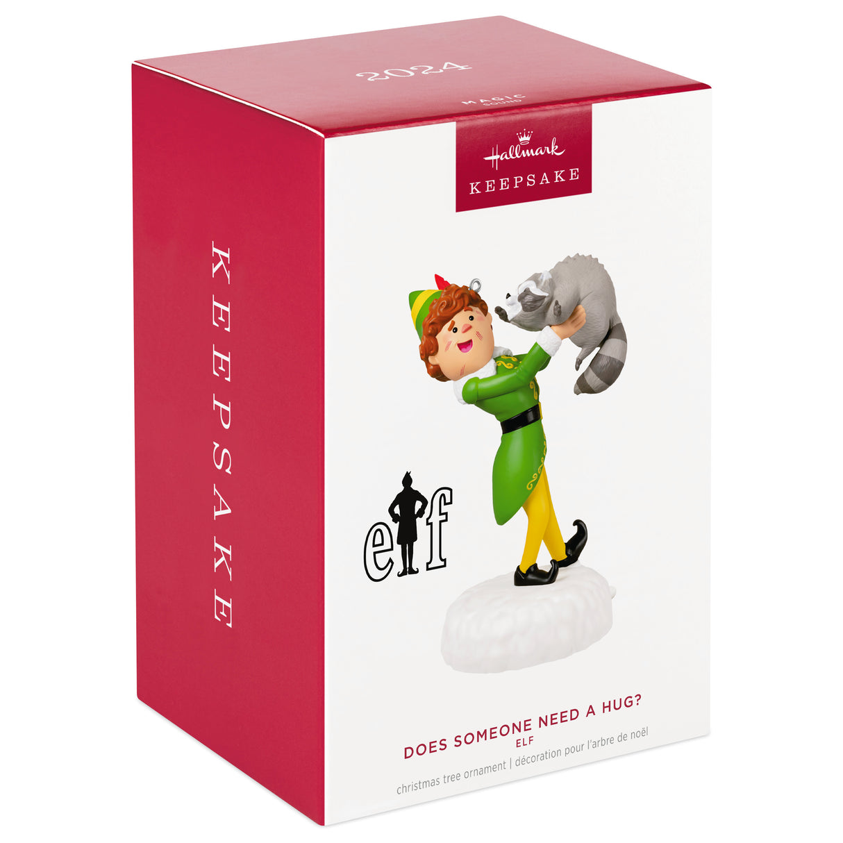 Keepsake Christmas Ornament 2024, Elf Does Someone Need a Hug? With Sound, Christmas Movie Gifts