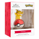 Pokémon Pikachu on Poké Ball Christmas Ornament