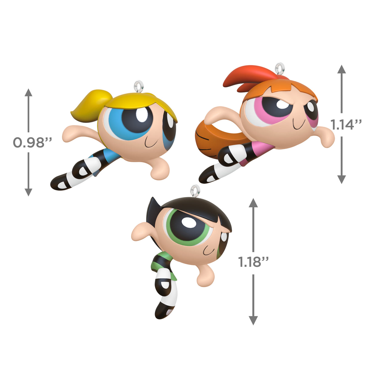 Keepsake Christmas Ornaments 2024, The Powerpuff Girls Blossom, Bubbles and Buttercup, Set of 3, Cartoon Gifts