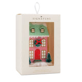 Signature Pink Row House Christmas Ornament