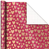 Hallmark All Occasion Wrapping Paper Bundle with Cut Lines on Reverse - Blue, Emerald, Magenta & Gold (3-Pack: 105 sq. ft. ttl.) for Birthdays, Weddings, Valentine's Day, Graduations & Bridal Showers