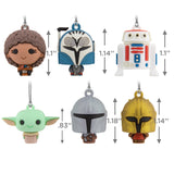 Hallmark Mini Christmas Ornaments (Star Wars: The Mandalorian, Shatterproof), Set of 6