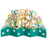 Jumbo Easter Eggs and Flowers 3D Pop-Up Easter Card