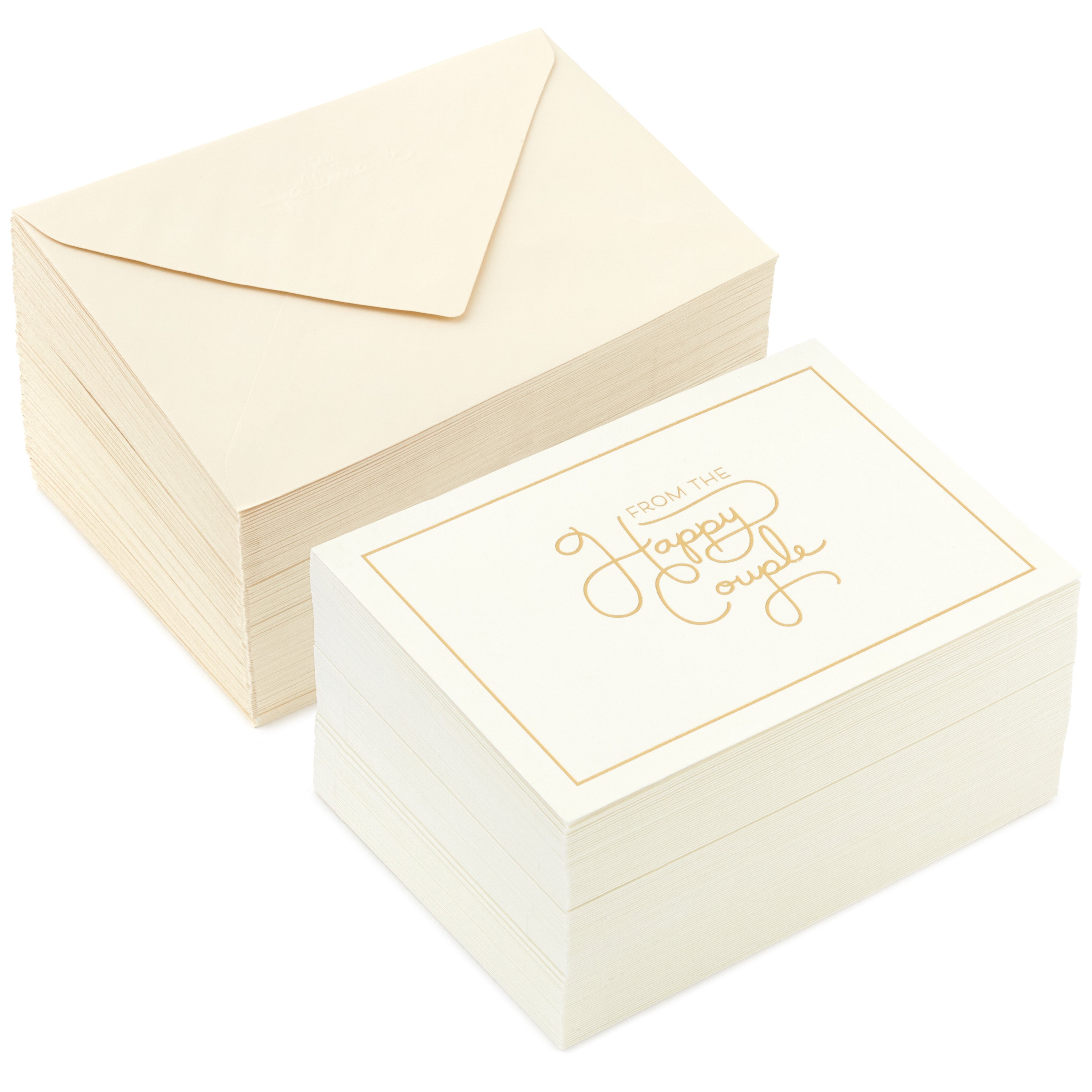 Pack of 100 Wedding Thank You Cards (Happy Couple)