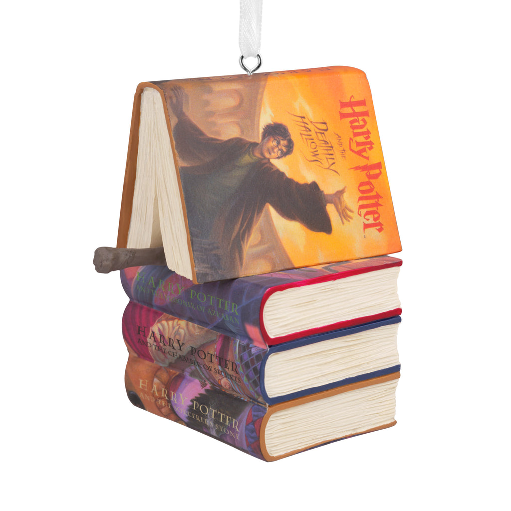 Harry Potter™ Stacked Books and Wand Ornament