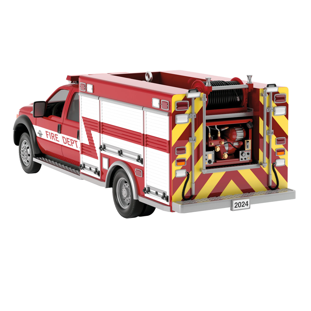 Keepsake Christmas Ornament 2024, Fire Brigade 2011 Ford F-550 Fire Engine 2024 With Light, Hobby Gifts