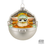 Hallmark Christmas Ornament (Star Wars: The Mandalorian Grogu in Pram, Glass)