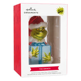 Dr. Seuss's How the Grinch Stole Christmas! Grinch With Present Christmas Ornament, Blown Glass