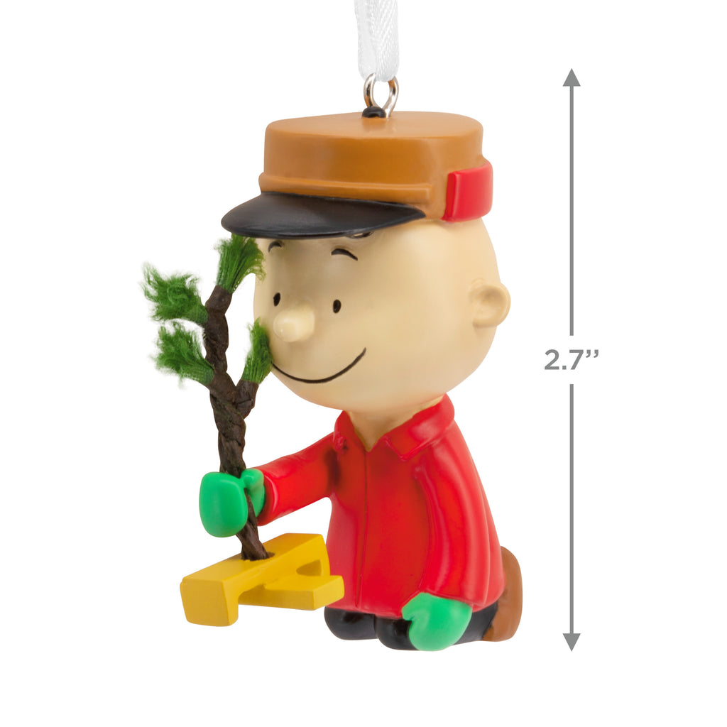 Peanuts® Charlie Brown Kneeling With Tree Ornament