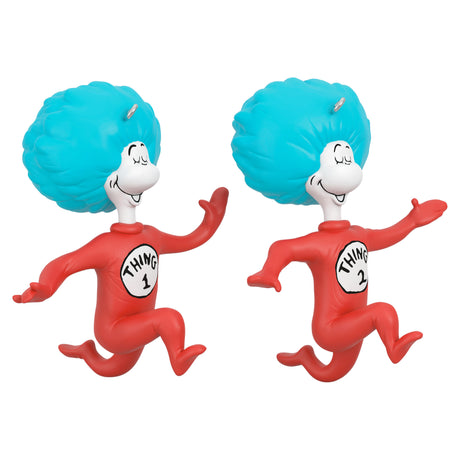 Keepsake Christmas Ornaments 2024, Dr. Seuss's The Cat in the Hat Thing One and Thing Two, Set of 2, Gifts for Dr. Seuss Fans