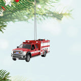 Keepsake Christmas Ornament 2024, Fire Brigade 2011 Ford F-550 Fire Engine 2024 With Light, Hobby Gifts