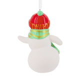 Festive Snowman Christmas Ornament, Ceramic