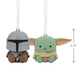 Hallmark Christmas Ornaments (Better Together Star Wars The Mandalorian and Grogu Magnetic), Set of 2