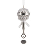 Hallmark Christmas Ornament (1er Noël de Bébé Silver Baby Rattle 2025, Metal)