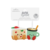 Better Together Fruitcake and Eggnog Magnetic Christmas Ornaments, Set of 2, Shatterproof