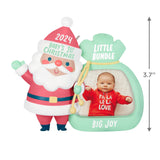 Keepsake Christmas Ornament 2024, Little Bundle Big Joy 2024 Photo Frame, Baby Shower Gifts