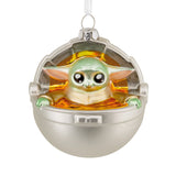 Hallmark Christmas Ornament (Star Wars: The Mandalorian Grogu in Pram, Glass)