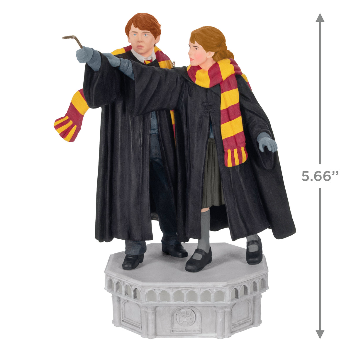 Keepsake Christmas Ornament, Harry Potter and the Chamber of Secrets Collection Ron Weasley and Hermione Granger With Light and Sound, Gifts for Harry Potter Fans