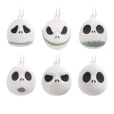 Hallmark Mini Christmas Ornaments (Disney Tim Burton's The Nightmare Before Christmas Jack Skellington Heads Shatterproof), Set of 6