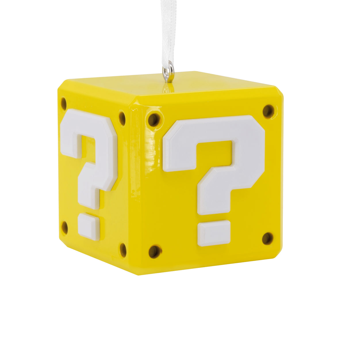 Nintendo Super Mario Question Block Christmas Ornament, Metal