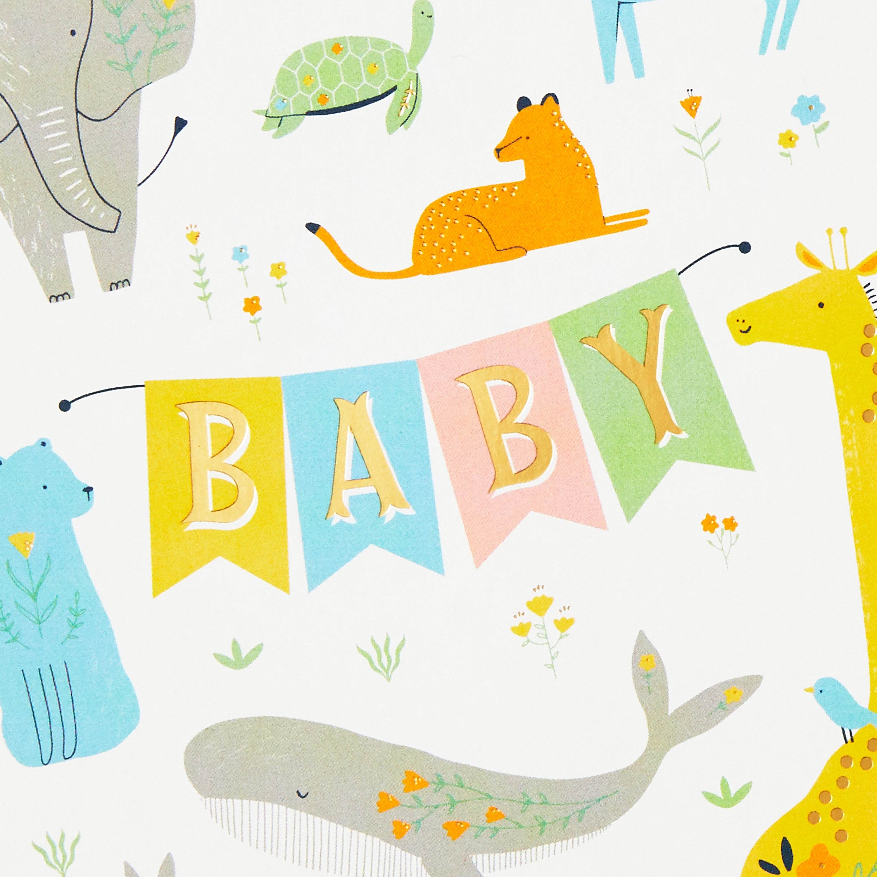Baby Shower Cards Assortment, 12 Cards with Envelopes (Rabbits, Animals, Baby Boys, Baby Girls)