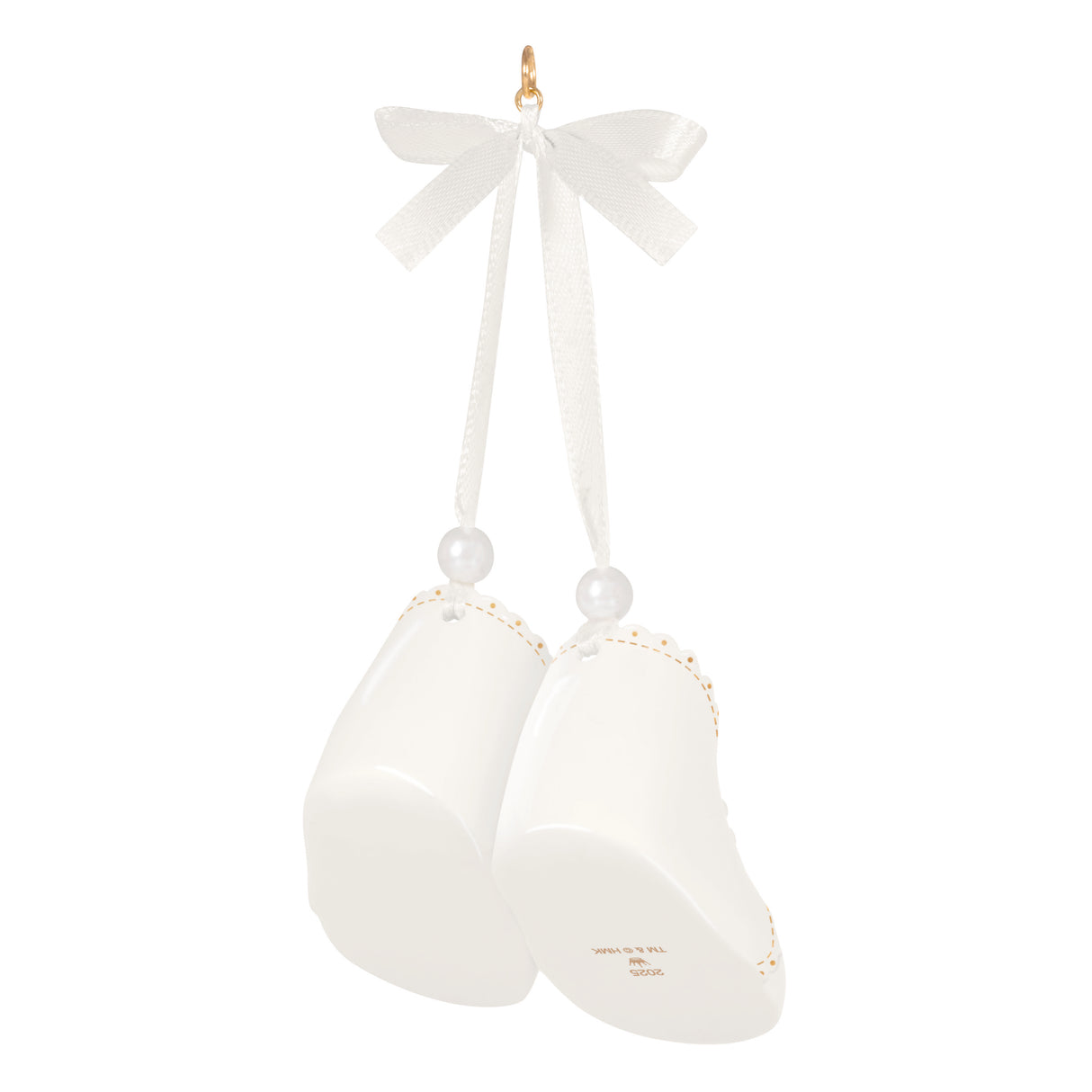 Hallmark Keepsake Christmas Ornament (Baby's 1st Christmas Baby Booties 2025, Porcelain)