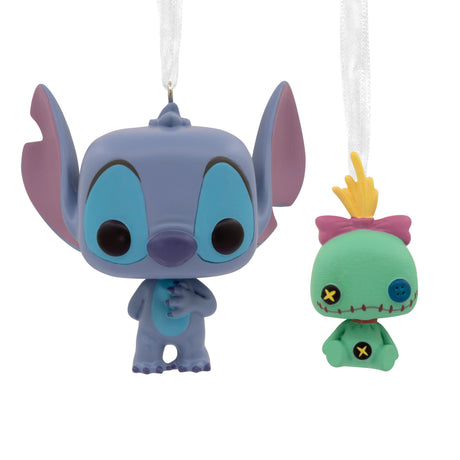 Hallmark Christmas Ornaments (Disney Stitch With Scrump Funko POP!), Set of 2