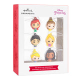 Disney Princess Miniature Christmas Ornaments, Set of 6