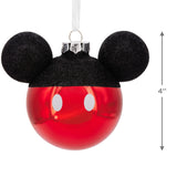 Disney Mickey Mouse Icon Christmas Ornament, Blown Glass