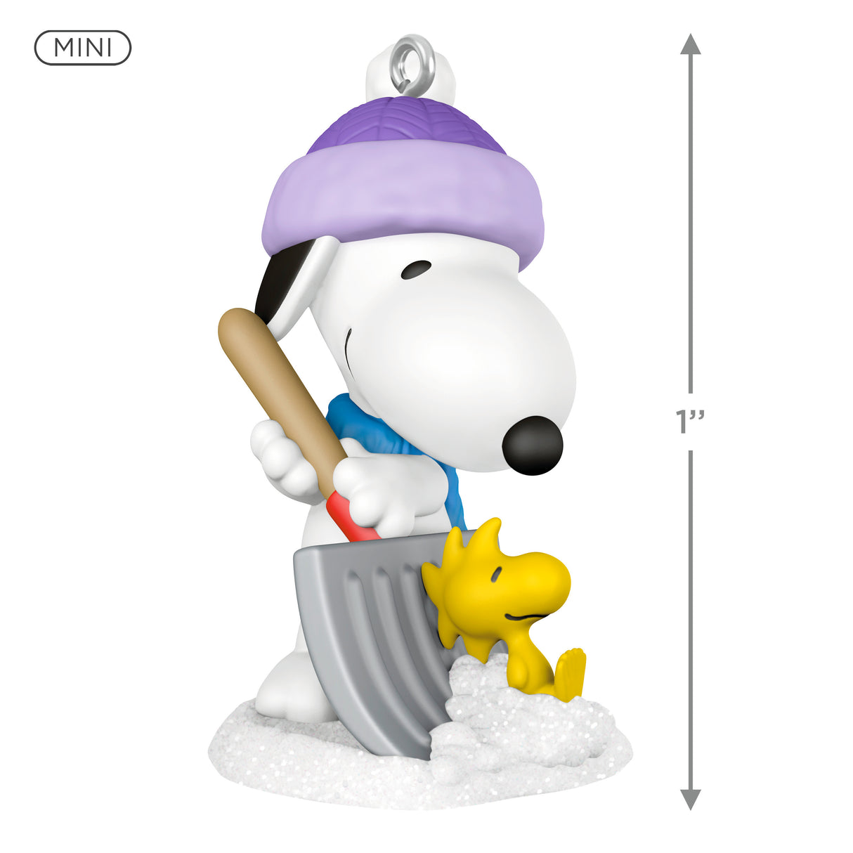 Hallmark Keepsake 1" Mini Christmas Ornament (Peanuts Winter Fun With Snoopy)