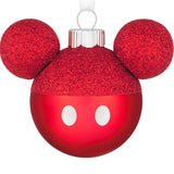 Keepsake Christmas Ornaments, Disney Mickey Mouse, Glass, Set of 6, Gifts for Disney Fans