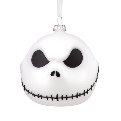 Disney Tim Burton's The Nightmare Before Christmas Jack Skellington Christmas Ornament, Blown Glass