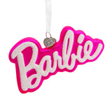 Hallmark Christmas Ornament (Barbie Logo, Blown Glass)