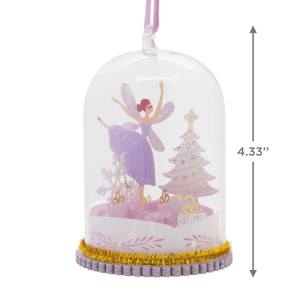 Signature Fairy in Glass Cloche Christmas Ornament