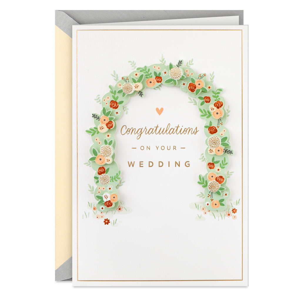 Hallmark Signature Wedding Card (Flower Arch)