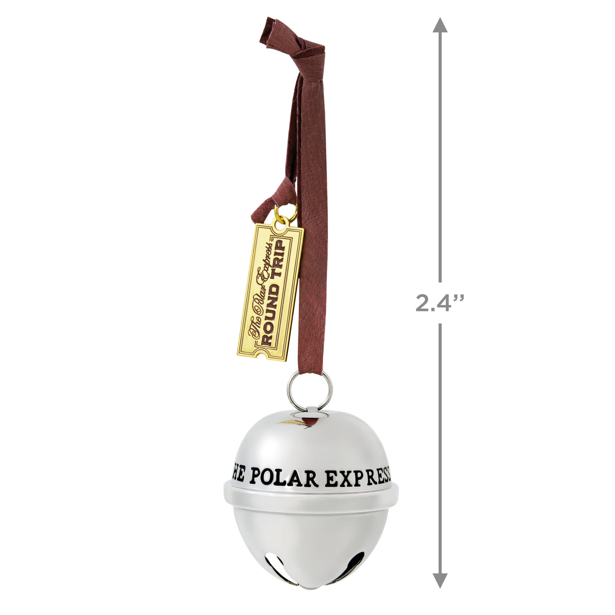 Keepsake Christmas Ornament 2024, The Polar Express 20th Anniversary Santa's Sleigh Bell 2024, Metal, Christmas Movie Gifts