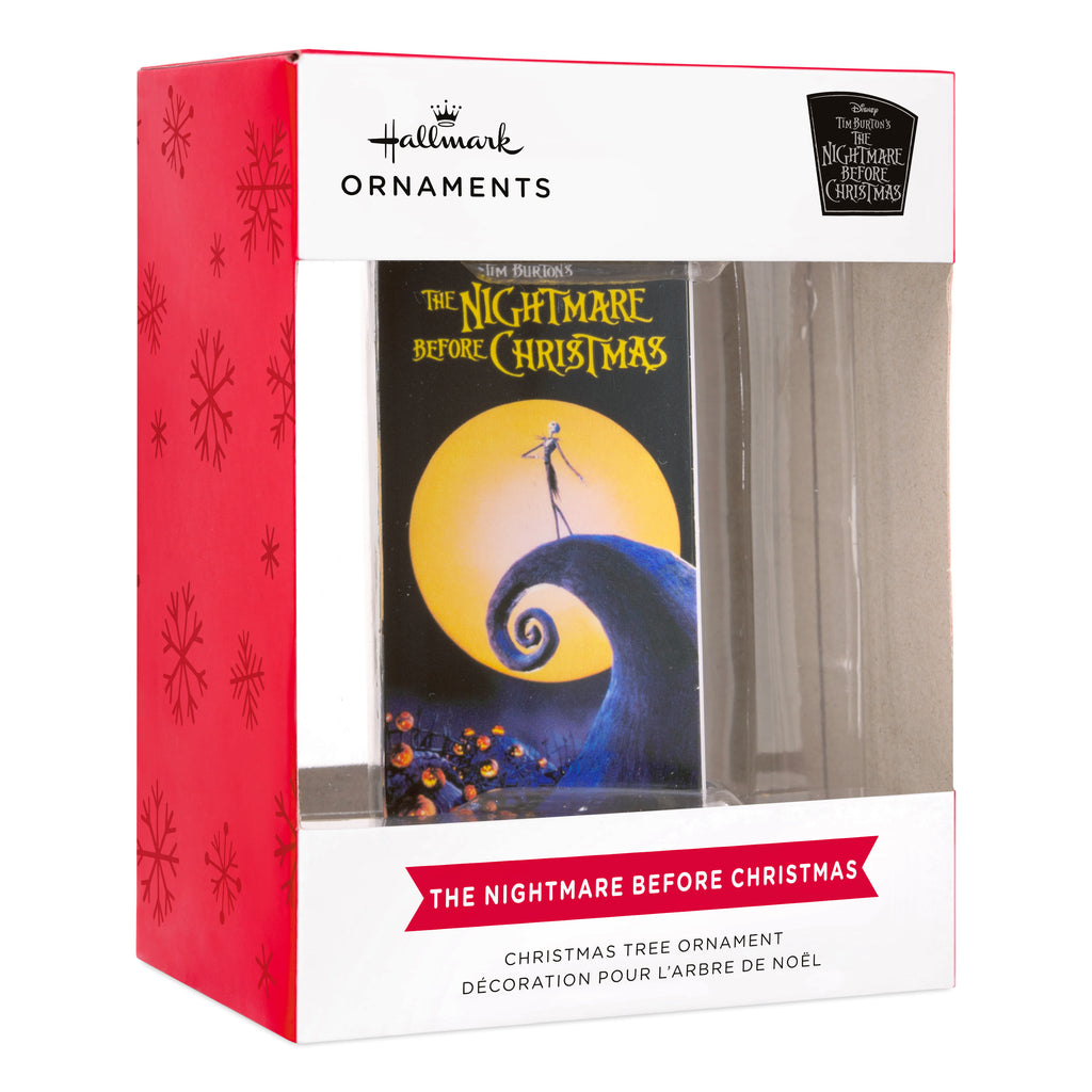 Disney Tim Burton's The Nightmare Before Christmas Retro Video Cassette Case Ornament